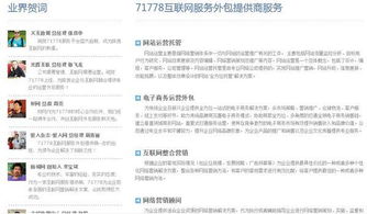 71778互聯網服務外包公司網站推廣指南 價格、生產廠家及信息服務解析